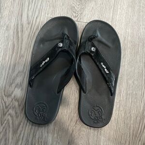Ocean Minded Southern Baja Leather Flip Flops Vintage Black Cushioned Sz10 NWT Ocean Minded Sandals & Flip-Flops for Men on Sale up to 90  main image 2